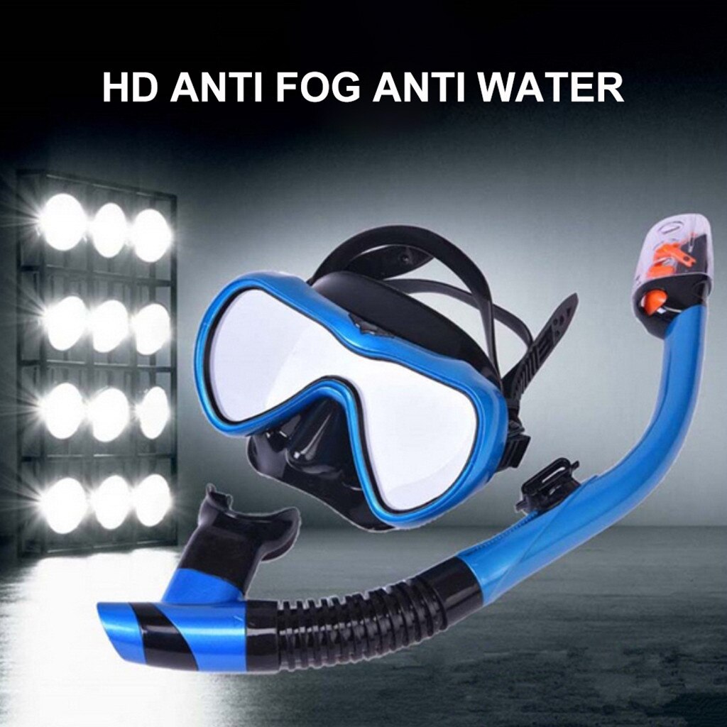 Scuba Diving Mask And Snorkels Anti-fog Goggles Glasses Diving Swimming Easy Breath Tube Set Swim Eyewear #4