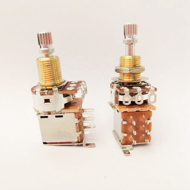 A500K Potentiometer Push Pull Switch Splined Pot Shaft Electric Guitar Tone Volume Parts Guitar Parts & Accessories