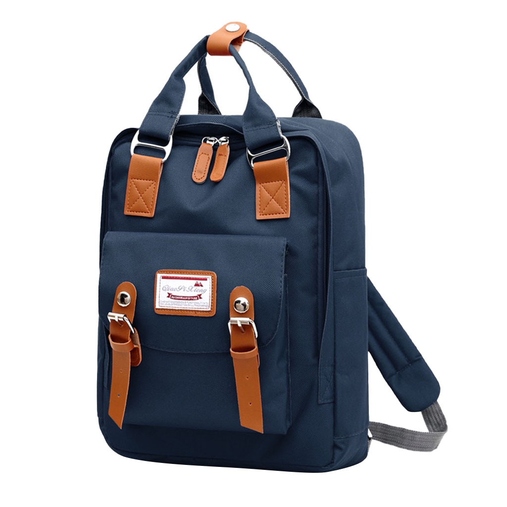 Frauen Wasserdicht Mutter Tasche Multi-funktion Rucksack Wilden Große Kapazität Totes Schulter Rucksäcke Taschen # T1G: dunkel Blau