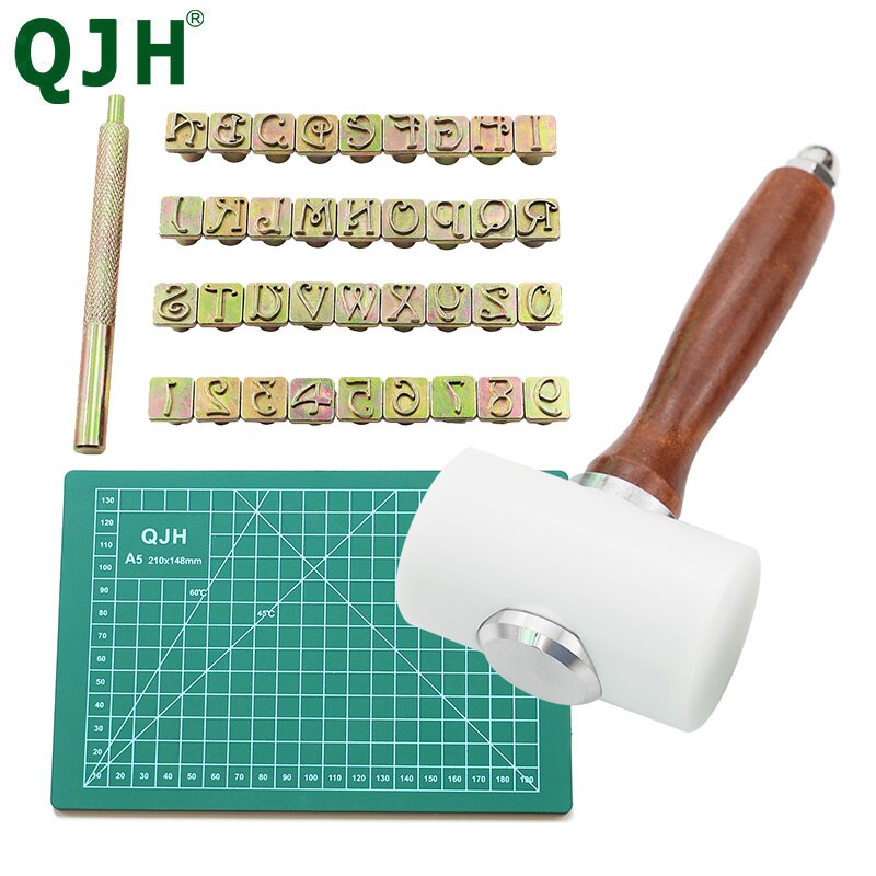 Alphabet Digitale Leder Stanzen Carving Messer Druck schlagen Werkzeuge Englisch Buchstaben Metall Leder Stempel einstellen Leder Werkzeuge