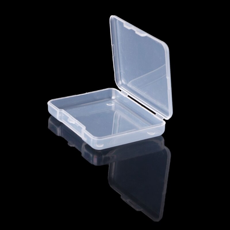 P82C Rectangular Plastic Clear Transparent Storage Box Collection Container Organizer