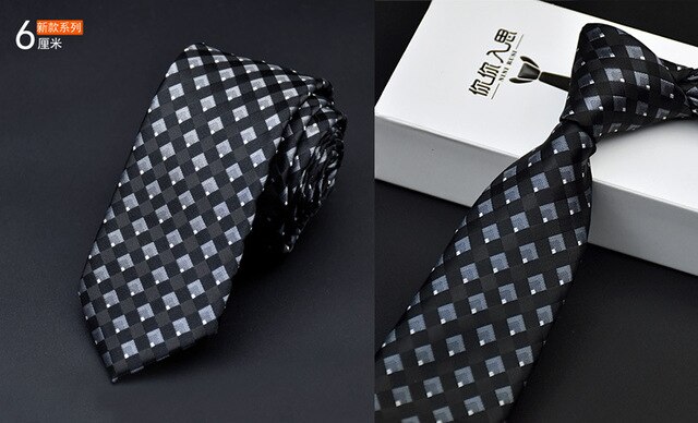 Mens Silk Tie Navy Blue Yellow Striped Slim Necktie 6cm Business Wedding Gravatas Luxury Handmade Gold Tie: 8