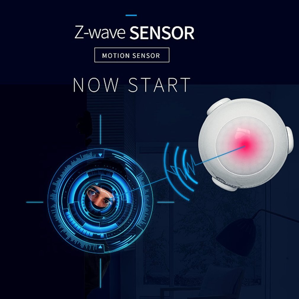 NAS-PD01Z Z-WAVE Plus capteur de mouvement PIR détecteur intelligent domotique sensibilité système d'alarme Notification sans fil