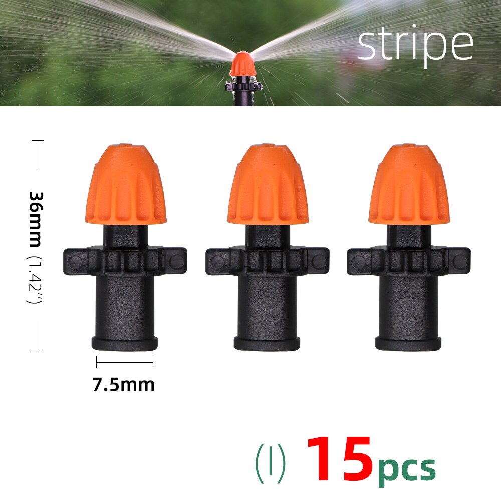 15PCS 90°/180°/360°/Strip Garden Watering Nozzles Irrigation Spraying Sprinklers Angle Optional Stakes Barbs Screw Connectors: Ix15pcs