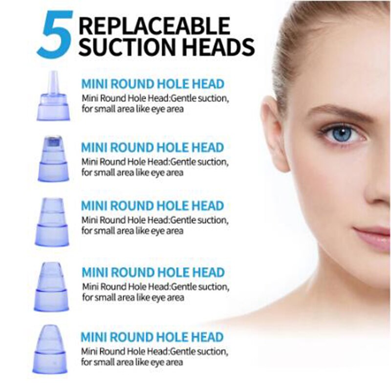 Face Deep Cleaner Blackhead Remover Vacuum Extractor Therapy Machine Vacuum Suction Facial Beauty Cleaning Skin Care Tool