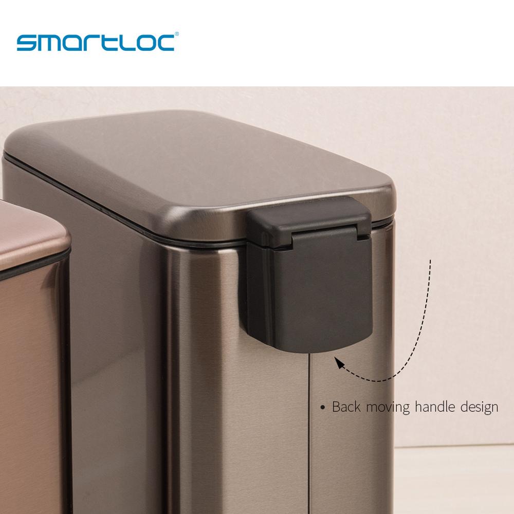 smartloc 5L Stainless Steel Rectangle Kitchen Trash Can Dustbin Trash Bin Waste Bin Garbage Bag Holder Garbage Bin Kitchen Bin