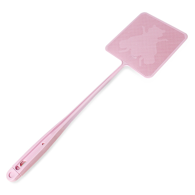 Plastic Fly Swatter Long Handle Fly Swatter Strong Flexible Manual Swatter Plastic Fly Swatter With Tweezers