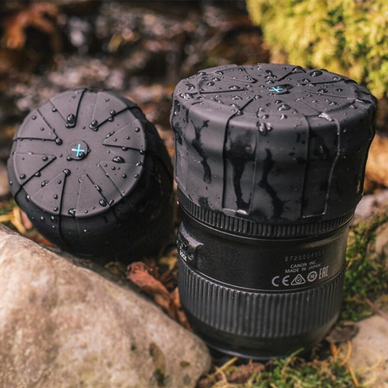 Cámara SLR Protector de silicona tapa para lente a prueba de caídas cubierta de la lente Anti-polvo a prueba de caídas impermeable Universal para la mayoría de la cámara DSLR