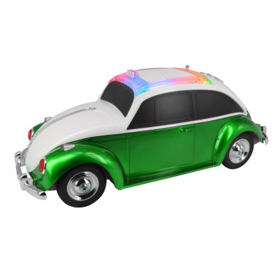 EONKO WS-1958BT Car Shape Taxi Bluetooth Speaker with TF USB FM AUX Handsfree LED Light Rechargeable Battery: Grass  Green