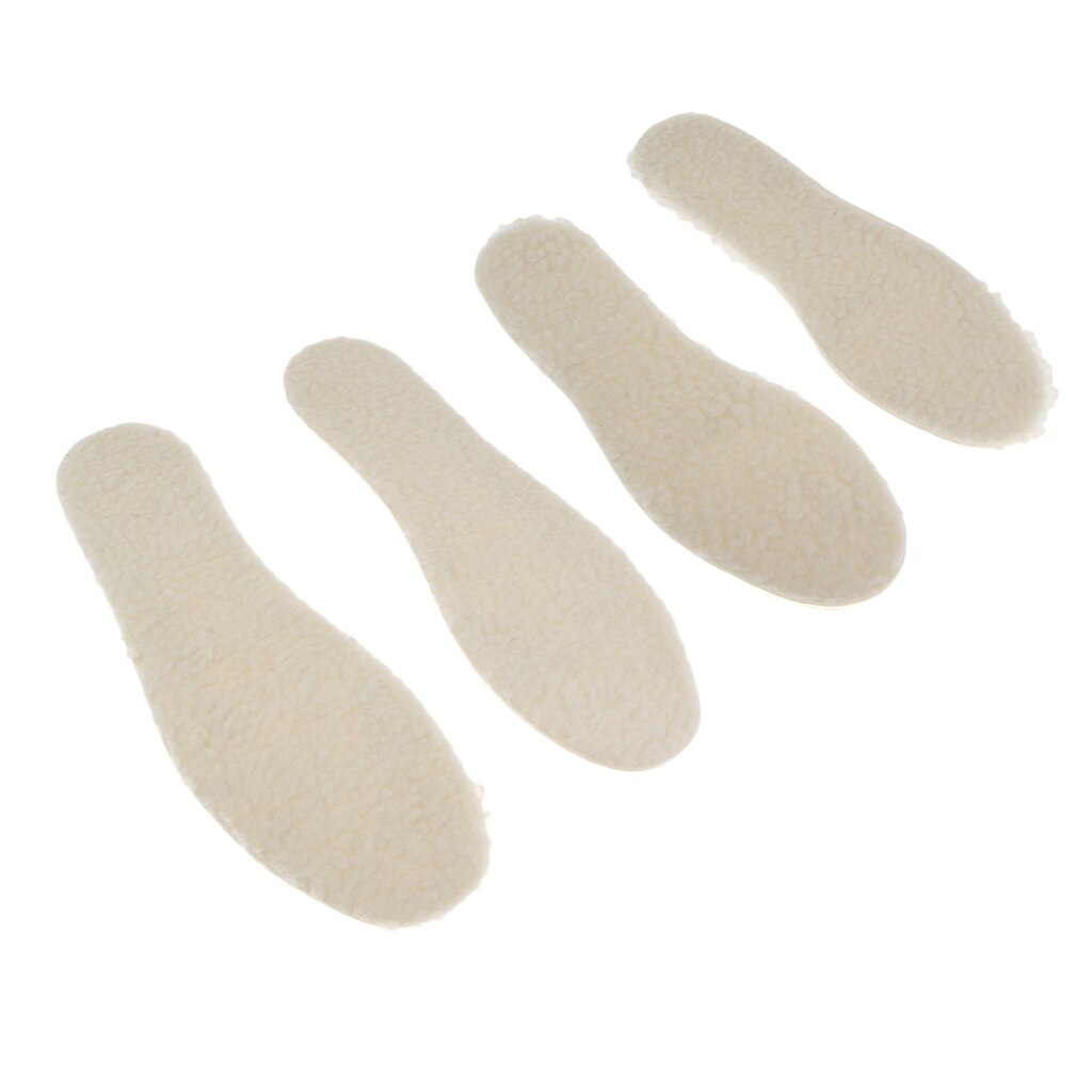 2 Pairs Fleece Warm Shoe Insoles Winter Thermal Boot Inserts Pads Kids Adult