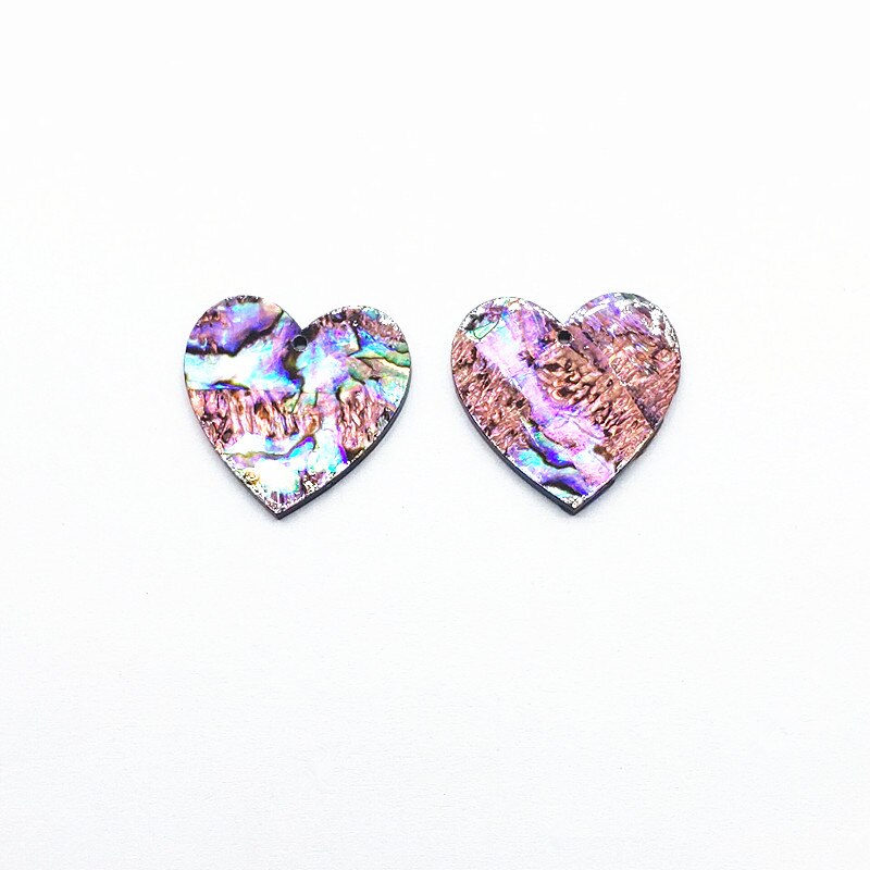 ! 30x30mm 30 Uds acrílico con concha colgante de corazón para joyería hallazgos/pendientes piezas de bricolaje, hallazgos y componentes de joyería: pink