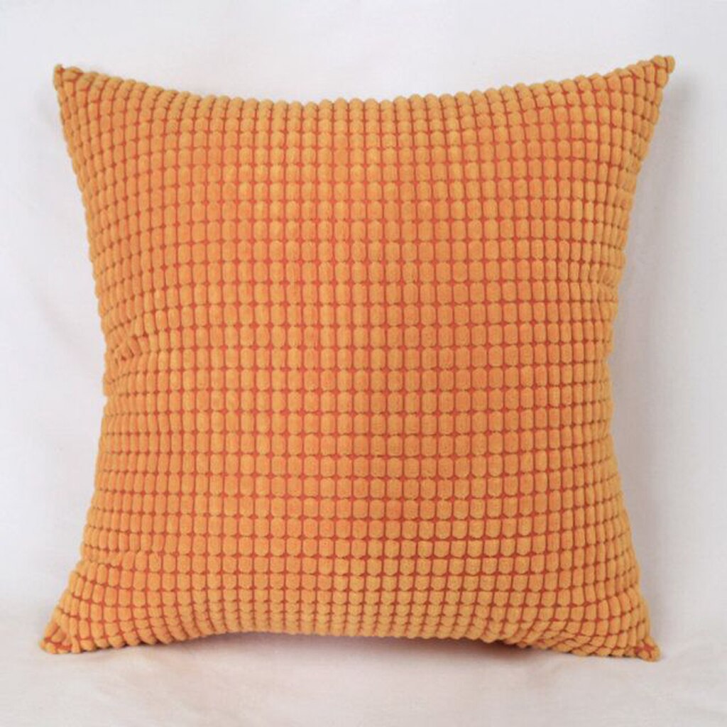 Almohadón decorativo liso y suave de pana de 1 Uds., conjunto de fundas de almohada, funda de cojín para sofá, dormitorio, coche de 24x24 pulgadas 60x60 cm: Orange