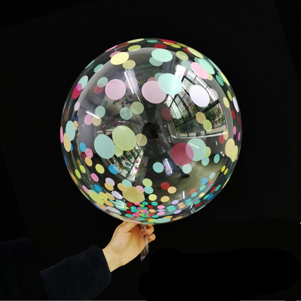 5Pcs 18inch Transparent Bobo Bubble Balloons Multi Confetti Balloon Wedding Birthday Party Decorations Air Baloons Globes