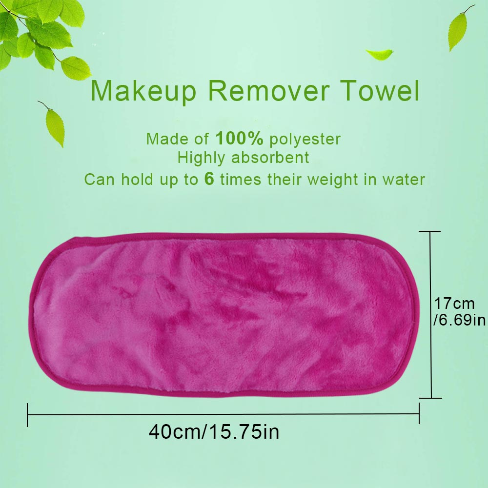 1 pièces microfibre démaquillant serviette 40*17cm nettoyage réutilisable lingette chiffon soins du visage serviette pour enlever l'éponge démaquillante