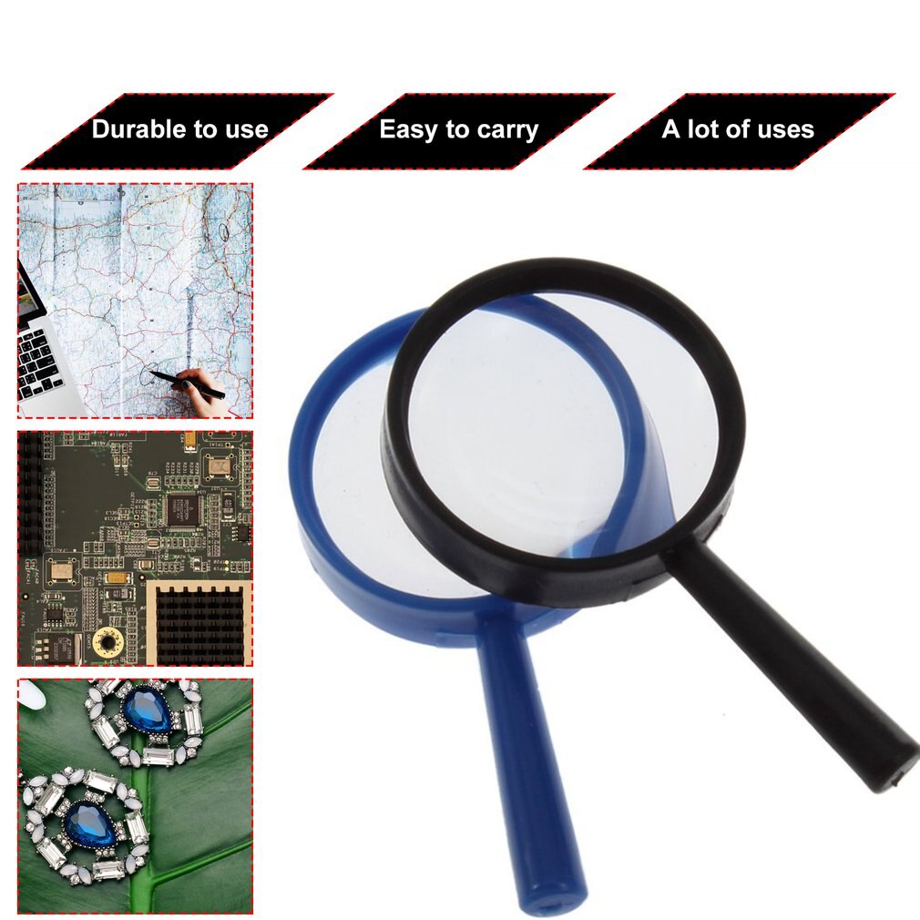 Top Handheld Reading 5X Magnifier Hand Held Magnifying 25mm Mini Pocket Magnifying Glass Children Magnifying Glass