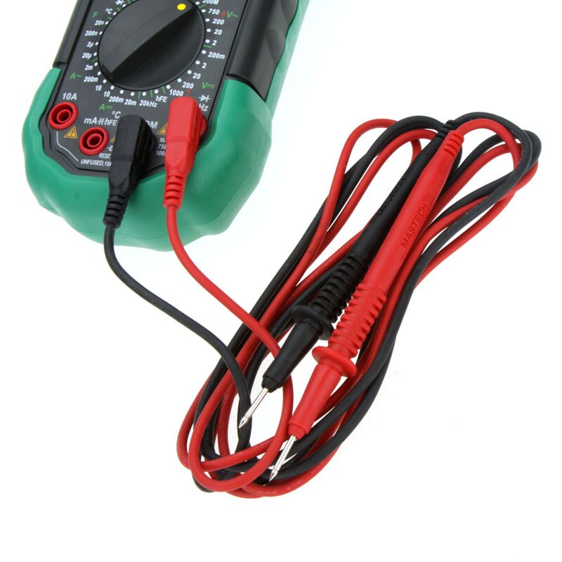 MASTECH MS8264 DMM Digital Multimeter AC/DC Volt Amp Res Cap Temp hFE Tester