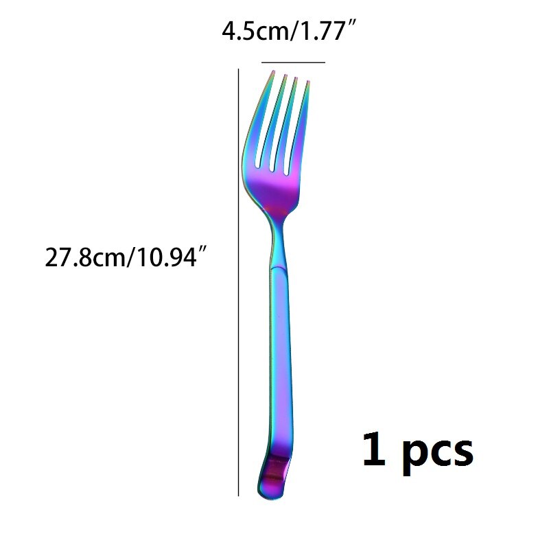 Juego de utensilios de cocina de acero inoxidable, cuchara de Buffet público, restaurante, utensilios de cocina, cucharas, tenedores, colador: 1pcs fork