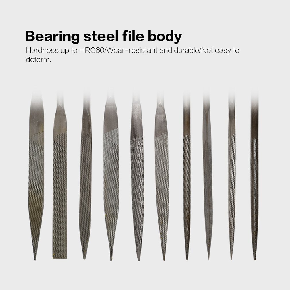 10 PCS Wood Rasp Files Needle Mini File Set Carving Tools Metal Filing Tool Woodworking DIY Hobby Hand Tool