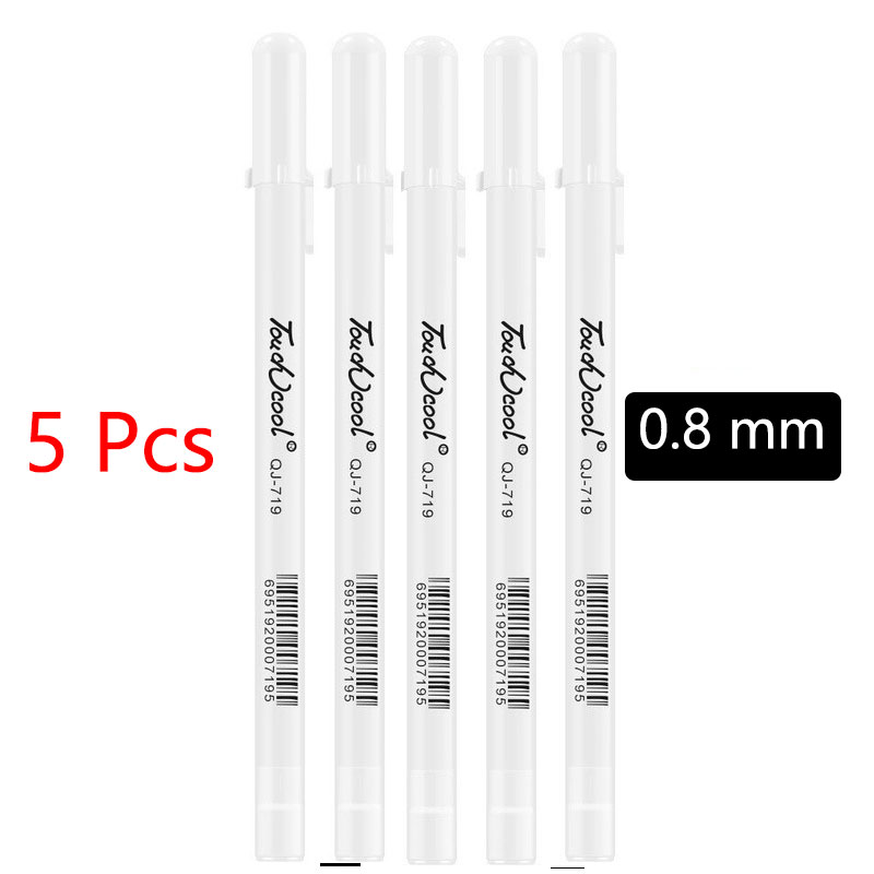5 Stück weiße Markierung stifte 2,0mm ölige wasserdichte weiße Gel stift DIY Graffiti Skizzen markierungen Briefpapier wrting Schul Material: Rose rot