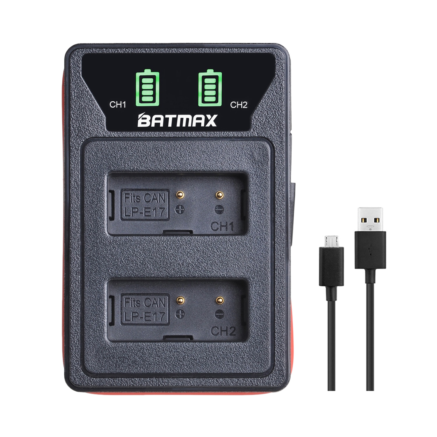 Dual USB cargador de batería para Canon LP-E17 LPE17 LP E17 EOS Rebel T6i 750D T6s 760D M3 M5 8000D beso x8i Cámara