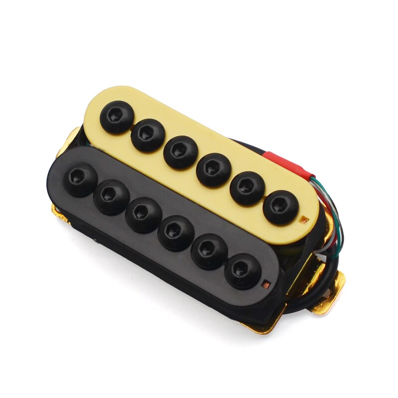 Pastillas de guitarra eléctrica de doble bobina de Metal ajustable, pastillas Humbucker Punk, marfil/negro