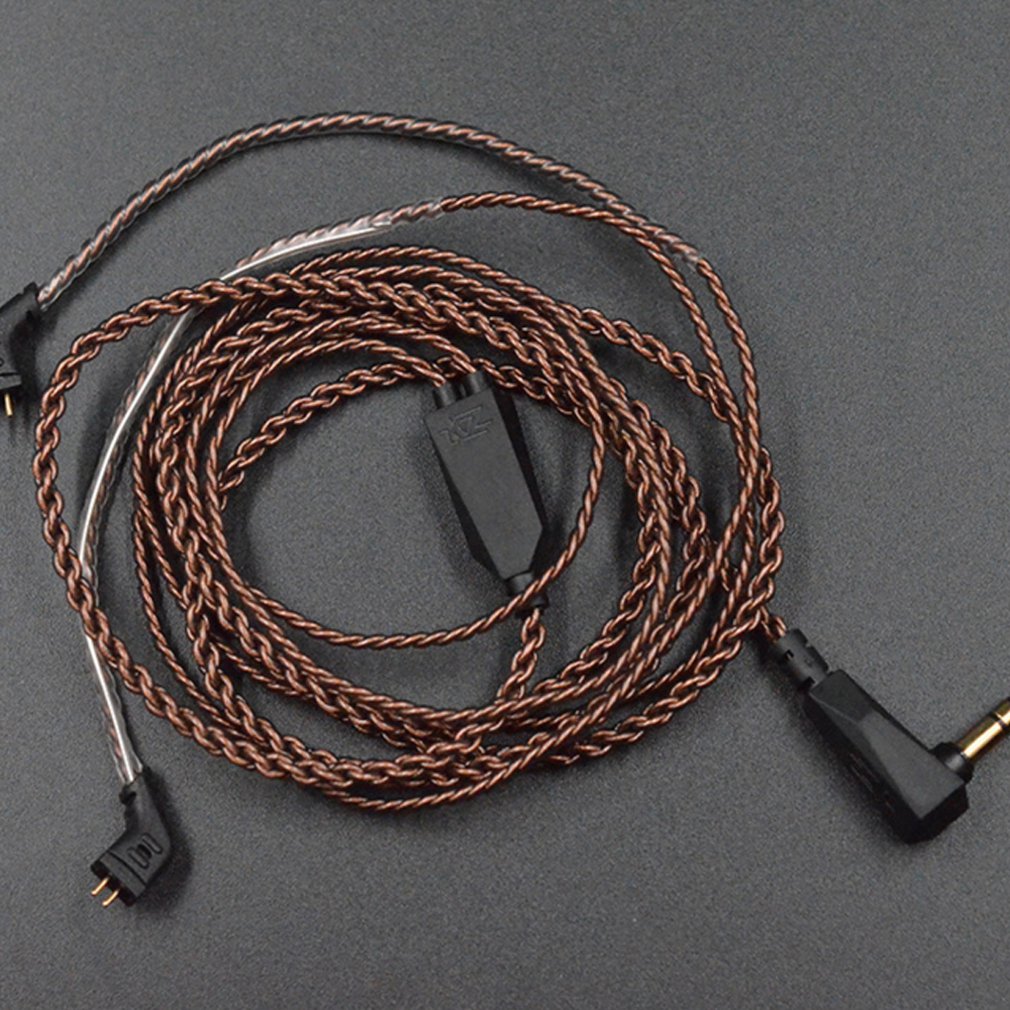 Earphone Wire High-Purity Oxygen-Free Copper Twisted Upgrade Cable 2 Pin Cable For KZ ZS10/ZST/ES3/ES4/ ZS6/ZSA/ED16: B without mic