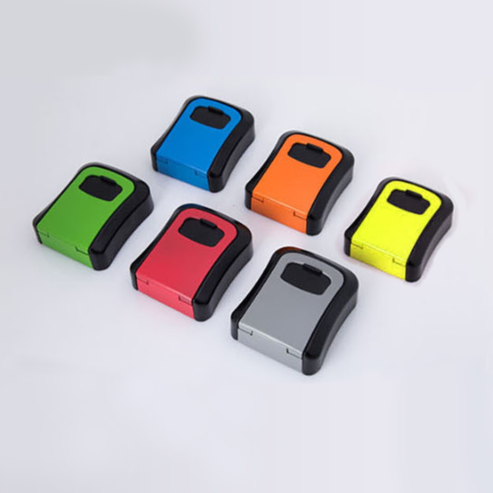 Key Lock Box Wall Mounted Plastic Aluminum Key Safe Box Weatherproof 4 Digit Combination Key Storage Lock Box Indoor Outdoor Use