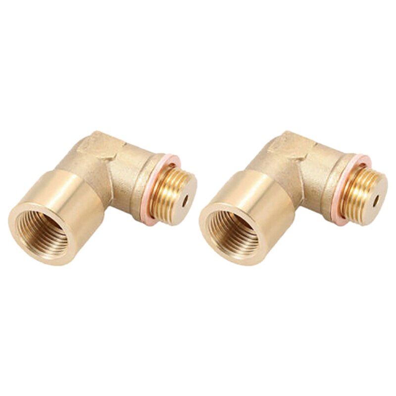 2PCS 90 Degree Angled Bung Extension M18 X1.5 O2 Oxygen Sensor Extender Spacer