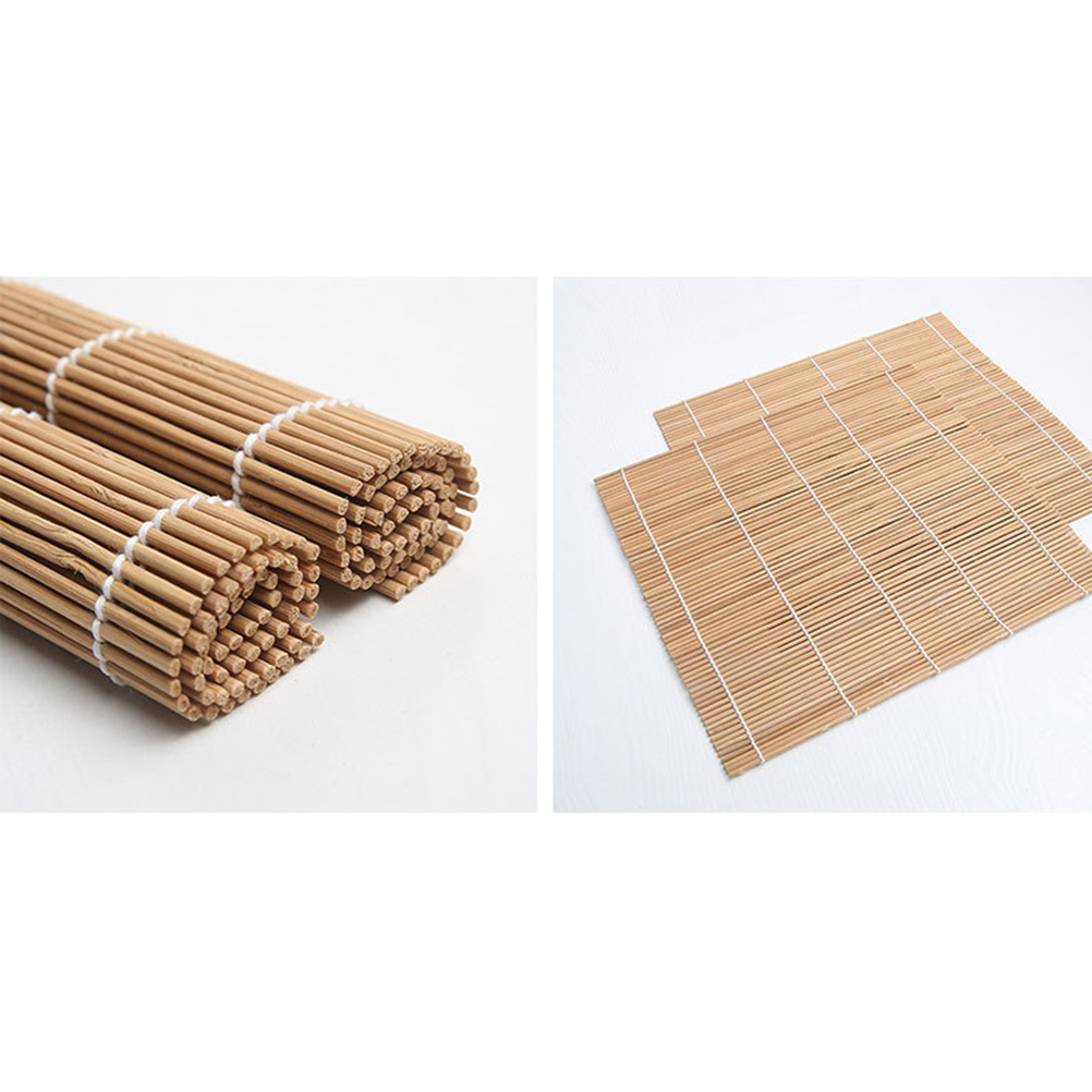 Kit de bambú para hacer Sushi de 15 piezas, incluye 2 esteras rodantes, 1 toalla, 1 paleta de arroz, 1 esparcidor de arroz, 5 pares de palillos