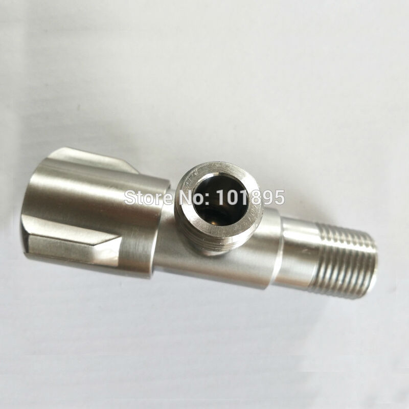 Válvula angular de acero inoxidable, accesorio montado en la pared, M1/2 "-M1/2", 4 Uds., lote L16795