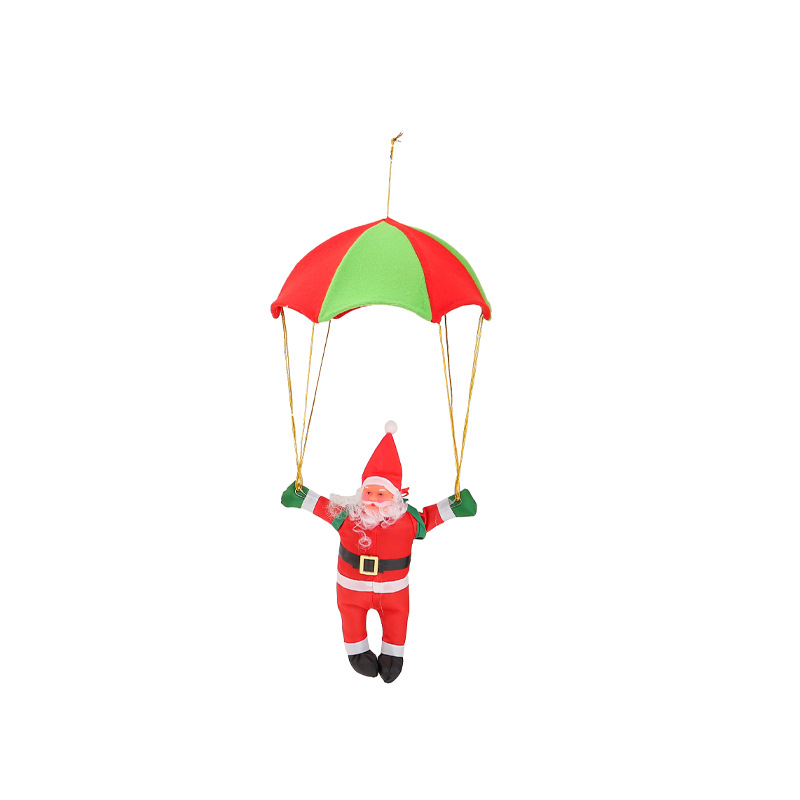 Santa Claus Climbing Rope Ladder Ornaments Christmas Tree Pendant Hanging Doll Ornament Xmas Home Decor Navidad Decorar: 25 CM parachute