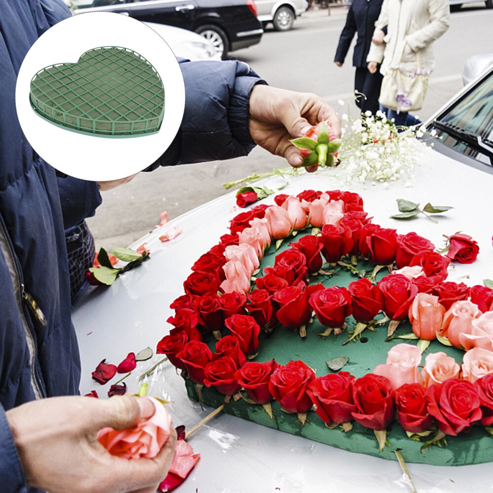 1Pc Trouwauto Bloemen Modder Auto Hoofd Bloem Decoratie Plaat Diy Bloemen Bloemschikken Modder Creatieve Diy Bloem Modder Met zuignap