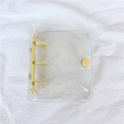 Mini PVC 3 Löcher verlieren Blatt Bindemittel Hinweis Abdeckung PortableTransparent Notizbuch Abdeckung Schreibwaren: Nein.5