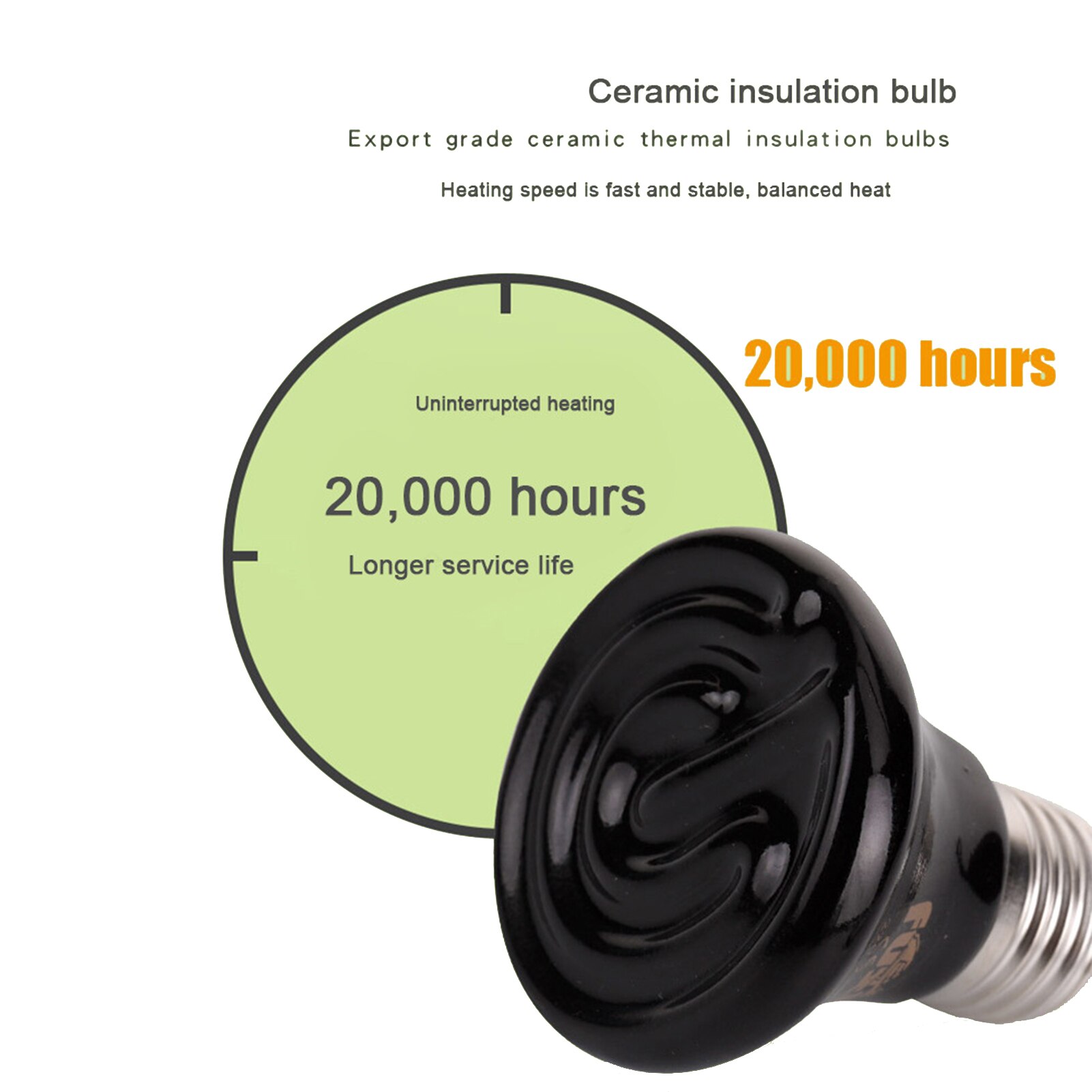 Lampe chauffante en céramique Pet 110 W, 220V/100 V, E27, ampoule Anti-brûlure pour Reptile, support pour tortue, lézard araignée