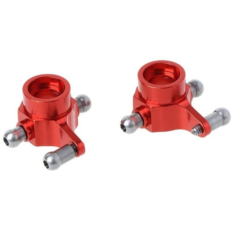 2 pezzi di ricambio in metallo aggiornato coppa dello sterzo posteriore per Wltoys P929 P939 K969 K979 K989 K999 1/28 RC Car, rosso: Default Title