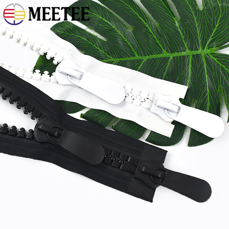 1 pezzo 20 # Cerniera extra larga in resina Doppio cursore Cerniere fuori misura aprire-fine per cucire giacche, tende, decorazioni per indumenti, accessori con cerniera