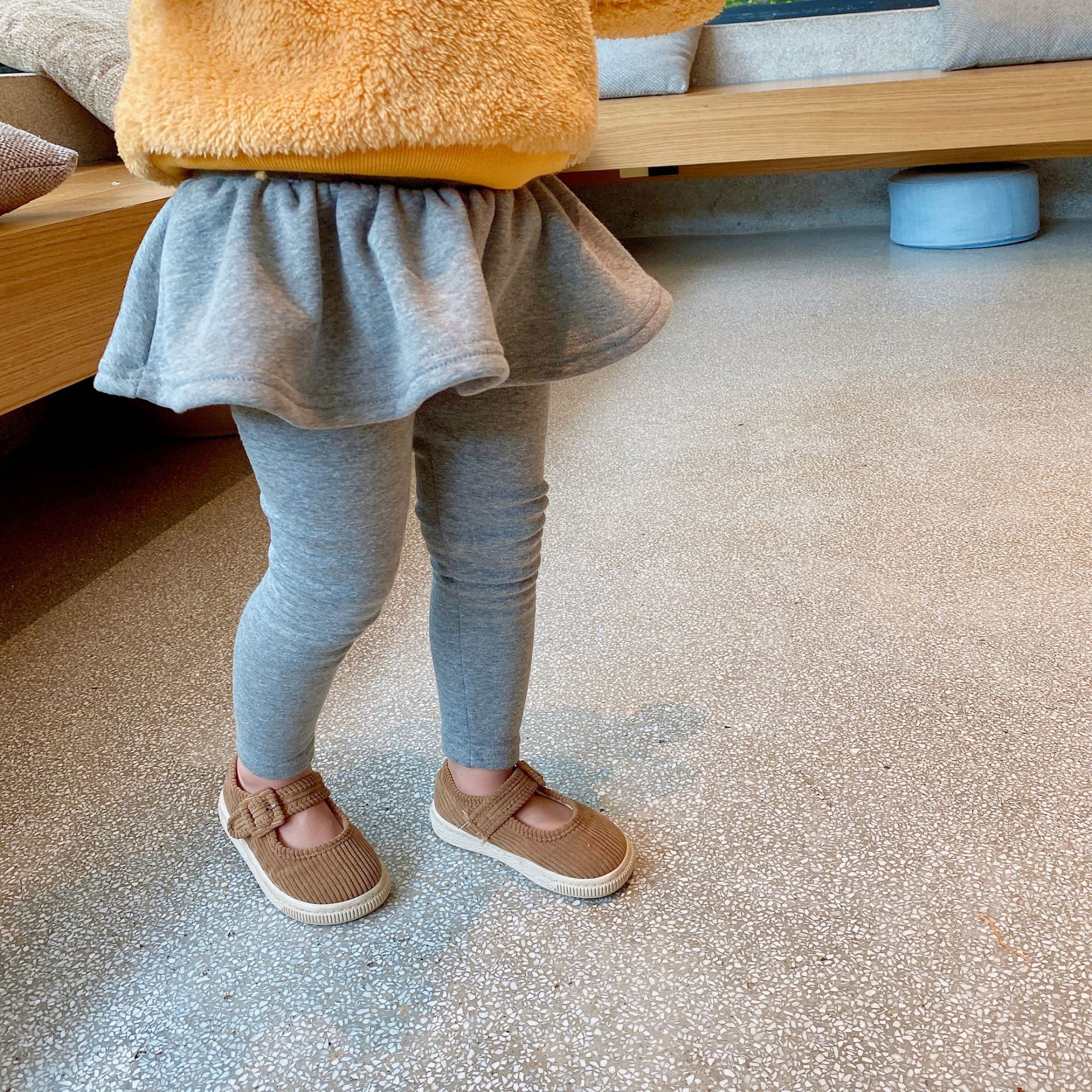 Lämpimät lasten tytöt culottes leggingsit röyhelöillä tutu hame housut housuhame talvi syksy 1-6y lasten vaatteet