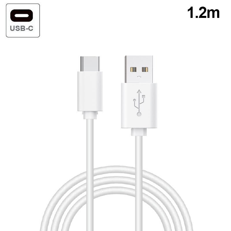 Cable USB Compatible COOL Universal TIPO-C (1.2 metros) Blanco