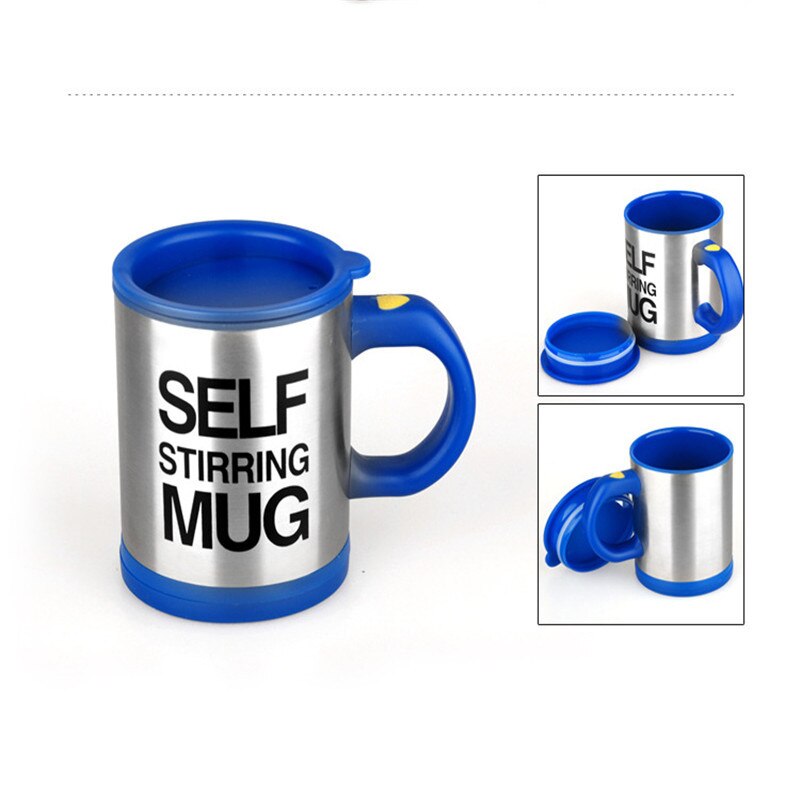 Taza de café de mezcla automática de leche de 400ml tazas de acero inoxidable inteligente taza de mezcla de jugo de acero inoxidable taza de acero