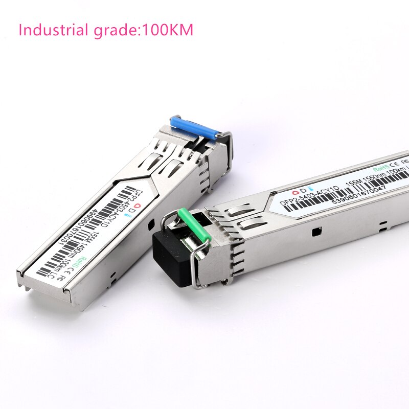 LC SFP Fiber optic module Industrial grade -40~+80 Celsius 1.25G10/20/40/60/100KM 1310/1490/1550nm compatible optical module