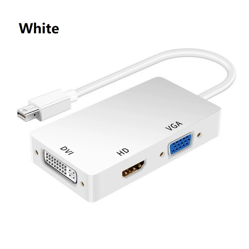 Mini Displayport Naar Hdmi Dvi Vga Adapter 4K Mini Dp Converter Bliksemschicht Compatibel 3 In 1 Voor Mac Macbook Pro Air Imac Oppervlak