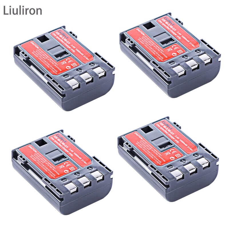 1400mAh NB-2L NB-2LH NB 2L nb2l NB2LH battery +Dual USB Charger for Canon EOS 400D S80 S70 S50 S60 350D G7 G9 Kiss N X Rebel XT: 4battery