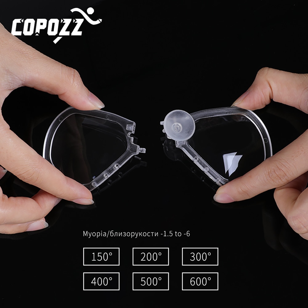 Detachable Snorkel Mask Myopia Lens For Copozz Model 4910 4100 Skuba Diving Mask Goggles Watersports Equipment