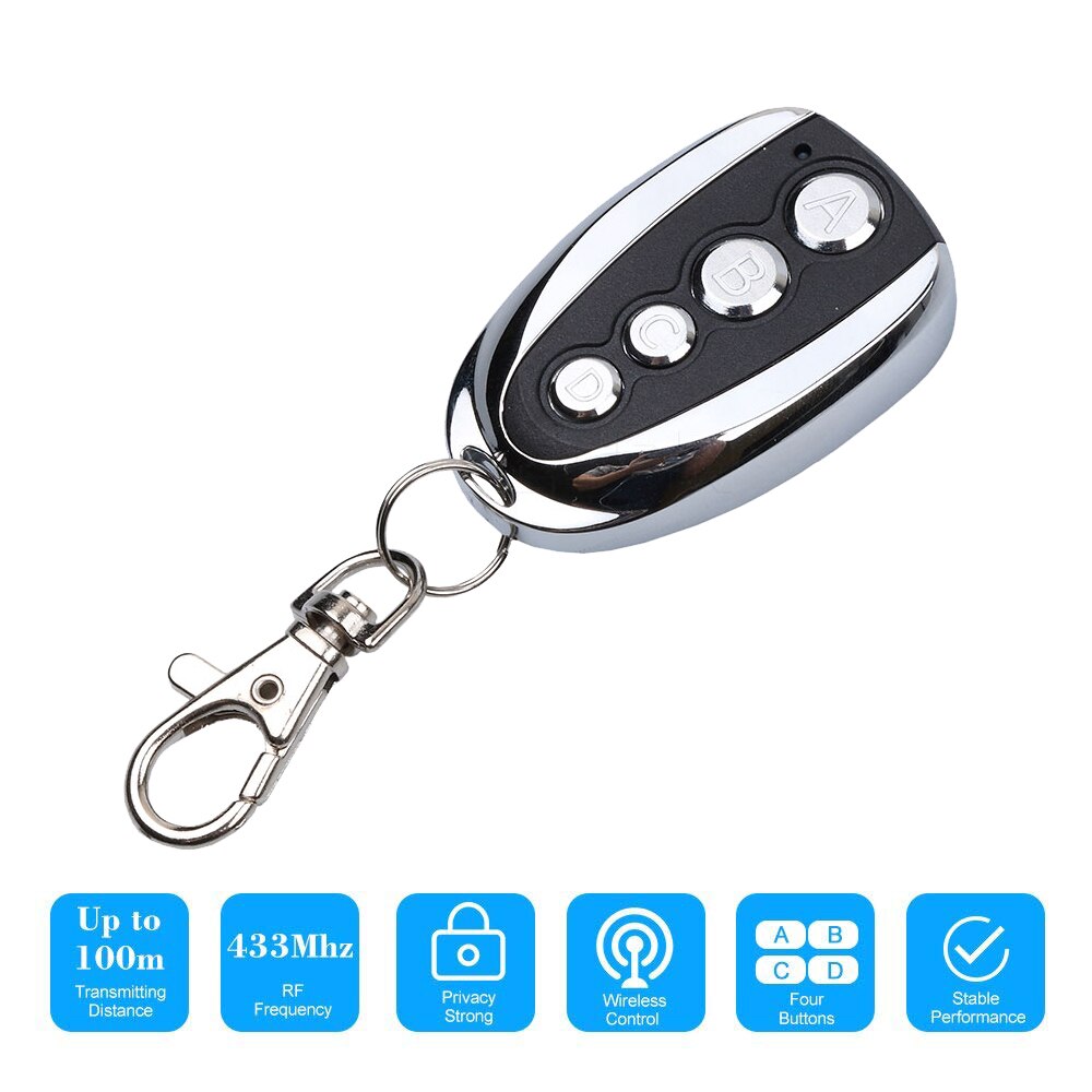 kebidu 433.92 MHz Car Key Car Smart Wireless Auto Remote Control Copy Remote Singal 4 Buttons For A B C D Style for Doors Cars