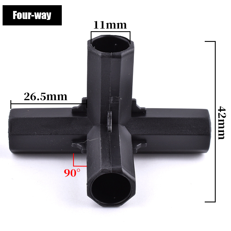 2/10/20 pçs 11mm estufa planta quadro conector jardim tubo suporte haste conjunta plástico afiação canto conexão acessórios de fixação: 4XL / Grey