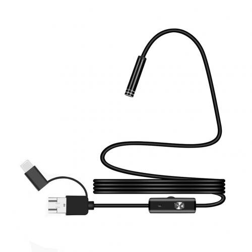 3 in 1 Typ-C Mikro USB HD Endoskop Inspektion Wasserdicht mit LED Beleuchtung Licht Gewicht Und Einfach Zu verwenden Für Android Laptop: 1M 7mm
