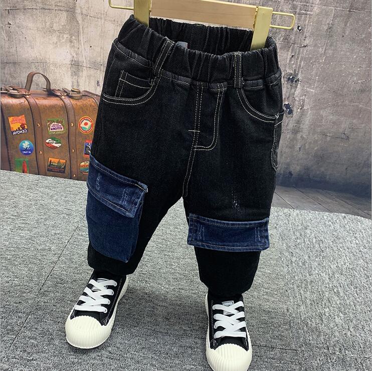 Baby jongens kleding sets winter kinderen warme gebreide trui, dikke jeans 2 stuks pakken jongens sport kinderkleding kleding 2-6