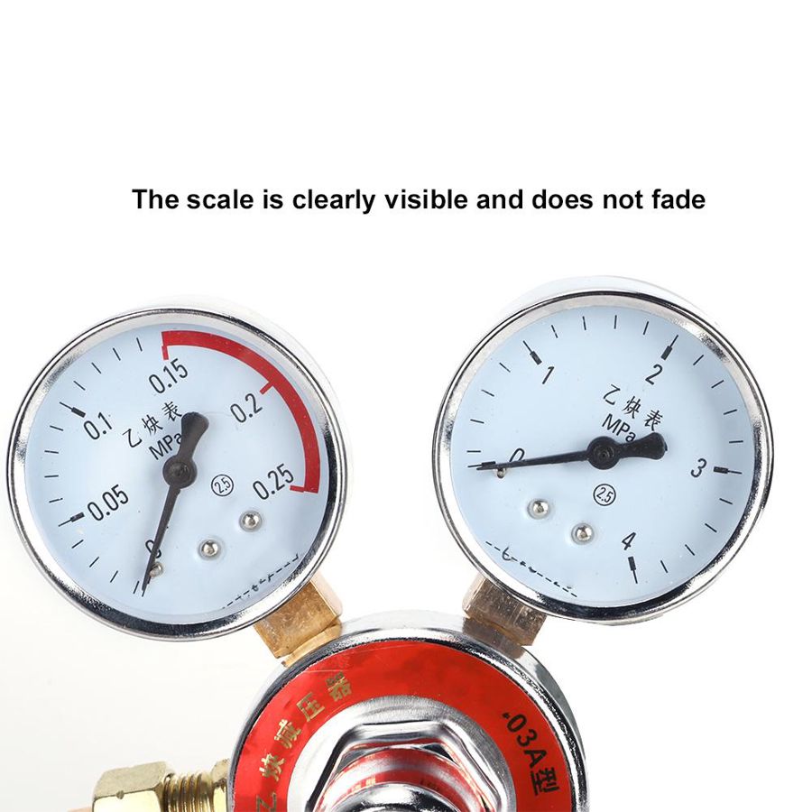 0.25x4MPa Acetylene Pressure Regulator Gauge Acetylene Pressure Regulating Reducing Valve Acetylene Regulator