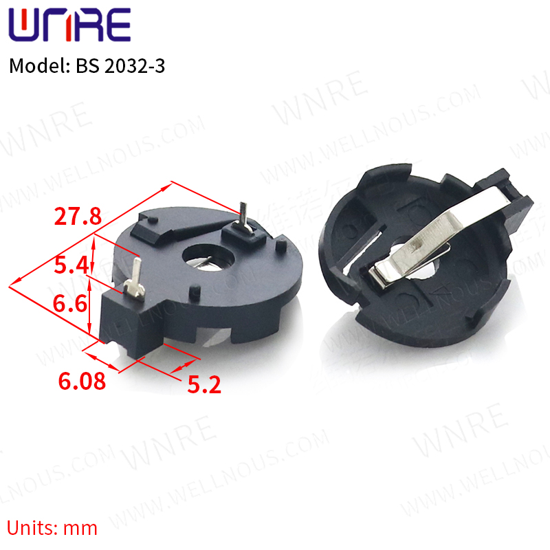 BS Battery Holder Series Coin Cell Battery Holder Black/White/Coffee Battery Storage Socket
