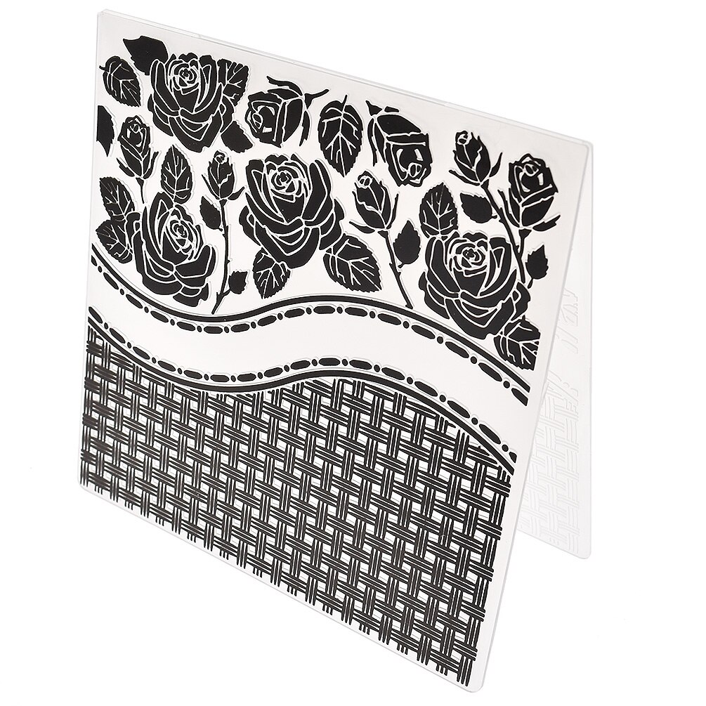 Rose Flower Plastic Embossing Folder Template For Scrapbooking Crafft DIY Photo Album Card Decoration